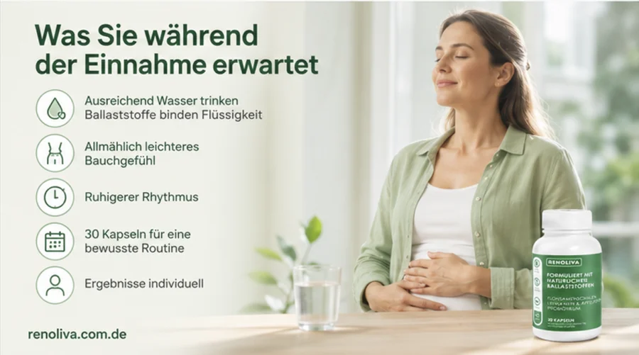 Renoliva — Kapseln mit einem großen Glas Wasser einnehmen